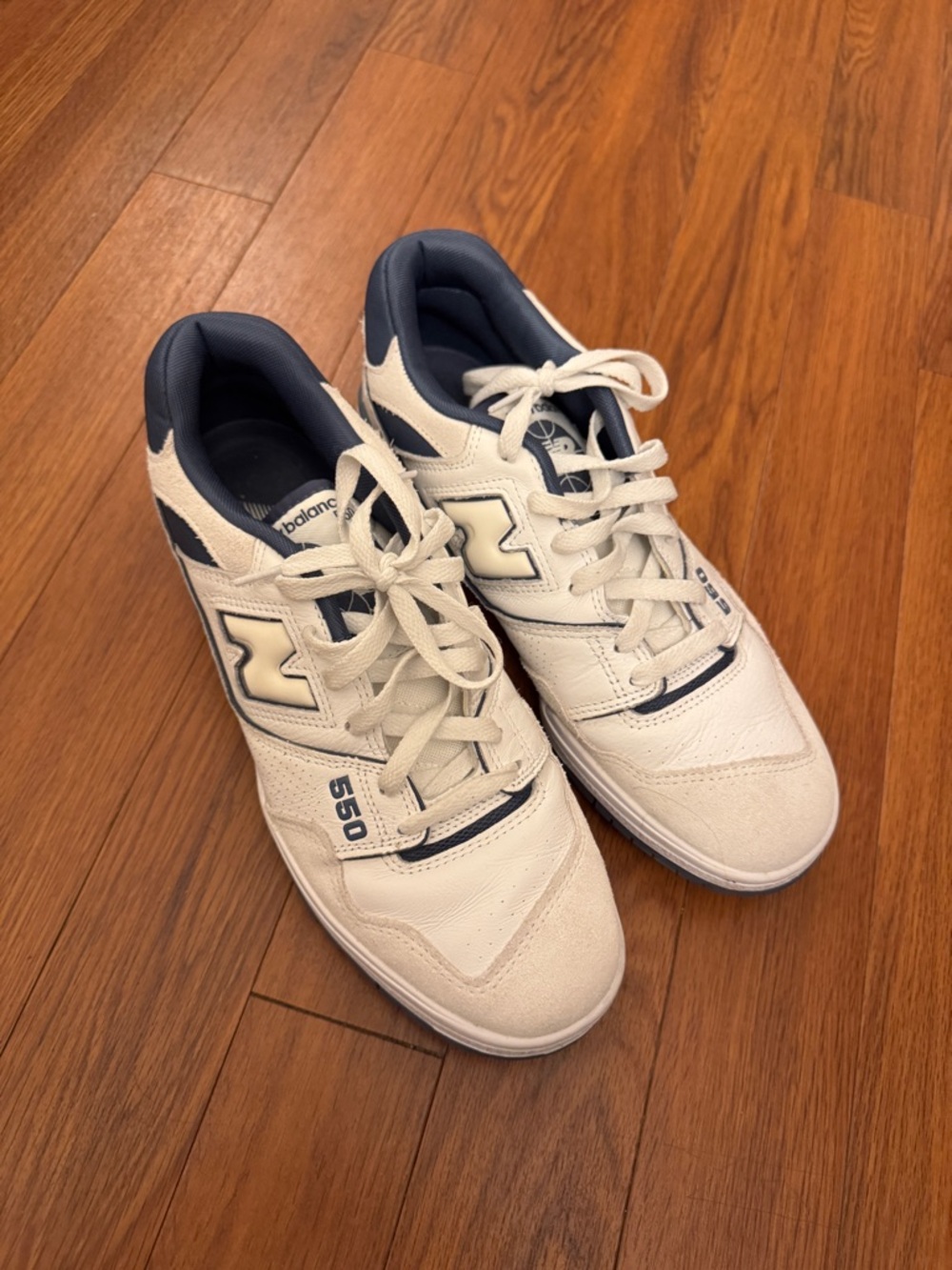 New Balance Men's 550 Sneakers in White and Navy